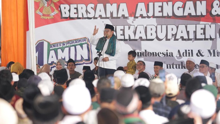 Muhaimin Iskandar atau Cak Imin di Garut, Jawa Barat.