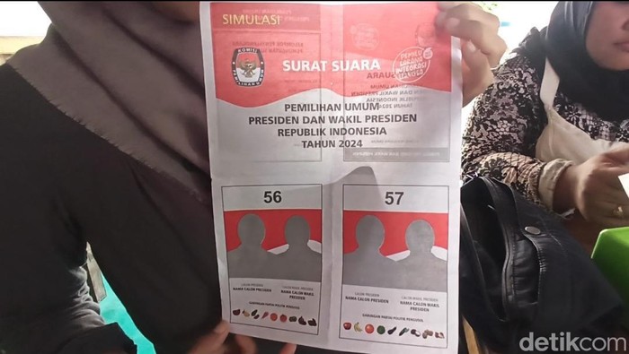 Penampakan contoh surat suara pilpres yang diprotes PDIP Solo.