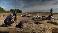 Lokasi pemakaman misterius ini ada di halaman Kastil Fonmon, ujung runway Bandara Cardiff. Dari 70 makam di lokasi penggalian, baru digali 18 makam. Foto: (Kevin Church - BBC)