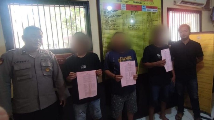 Tiga komplotan penggelapan mobil rental di Tulungagung saat ditangkap