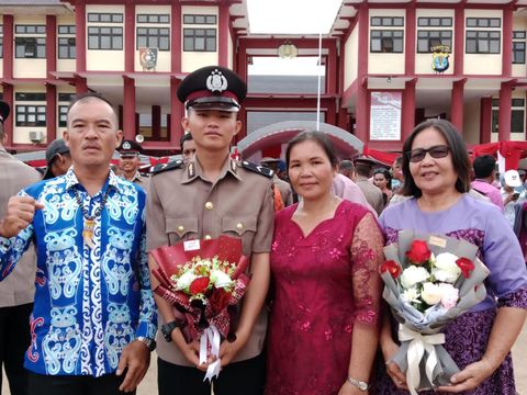 Bripda Michael Paren usai dilantik di SPN Polda Kalimantan Utara pada Kamis (21/12/2023)