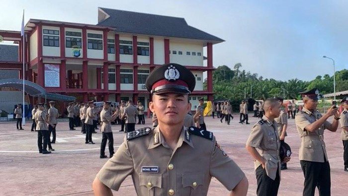 Bripda Michael Paren usai dilantik di SPN Polda Kalimantan Utara pada Kamis (21/12/2023)