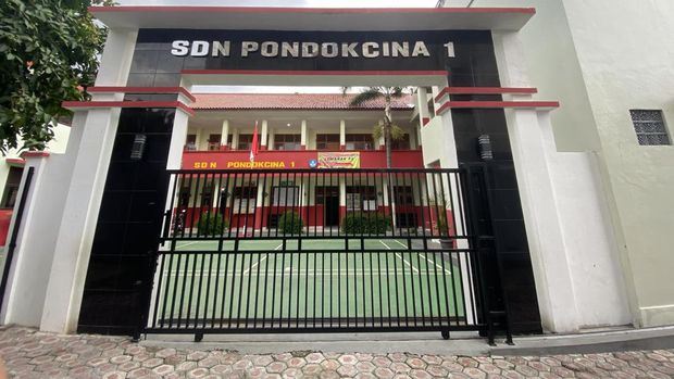 Gedung SDN Pocin 5 Depok berubah nama menjadi SDN Pocin 1 (Devi/detikcom)