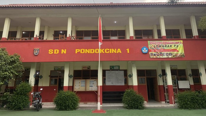 Gedung SDN Pocin 5 Depok berubah nama menjadi SDN Pocin 1 (Devi/detikcom)