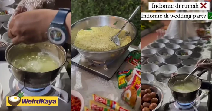 Ada Indomie di Acara Kondangan, Para Tamu Heboh Antre!
