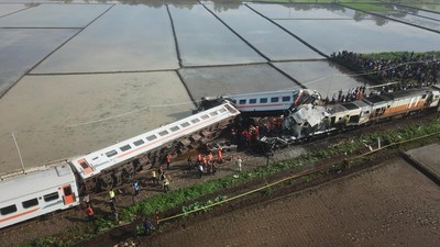 Potret Terkini di Lokasi Kecelakaan KA Lokal Bandung Vs KA Turangga
