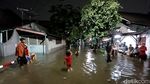 Komplek Pamulang Indah Tangsel Banjir Malam Ini