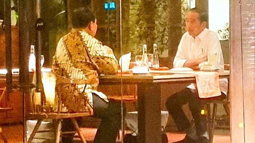 Momen Prabowo dan Jokowi makan bareng malam ini. (Dok. Istimewa)