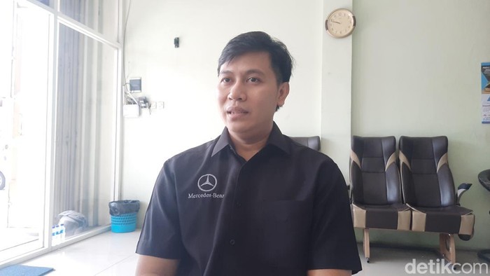 Perwakilan Manajemen PO Haryanto, Muhammad Syafiq ditemui di garasi Kudus, Jumat (5/1/2024).