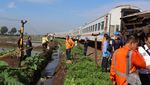 Foto Kecelakaan Kereta Turangga dan Baraya, Gerbong Terguling