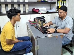Tampang Lesu Pemuda Sukabumi Penyiksa Pacar yang Hamil