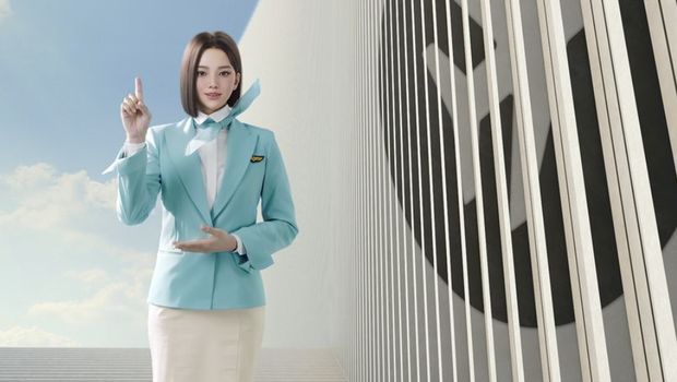 Video Keselamatan Korean Air menampilkan pramugari virtual Rina.