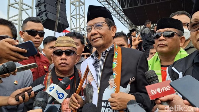 Cawapres nomor 3 Mahfud Md (Kurniawan F/detikcom)