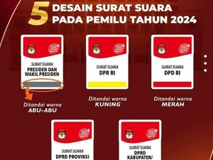 Sebelum Coblos, Kenali 5 Jenis Surat Suara Pemilu 2024 Berdasarkan Warna