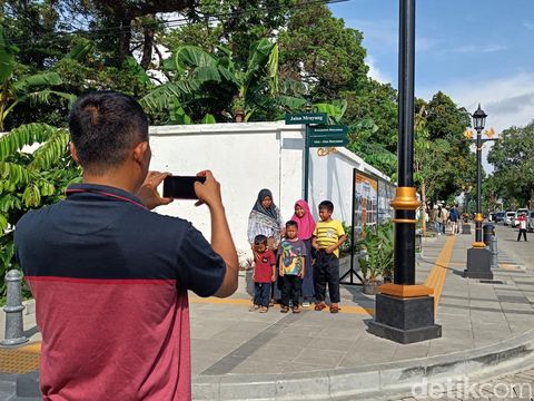 Kawasan Wisata Kota Lama Banyumas yang sudah selesai direvitalisasi, Sabtu (6/1/2024).