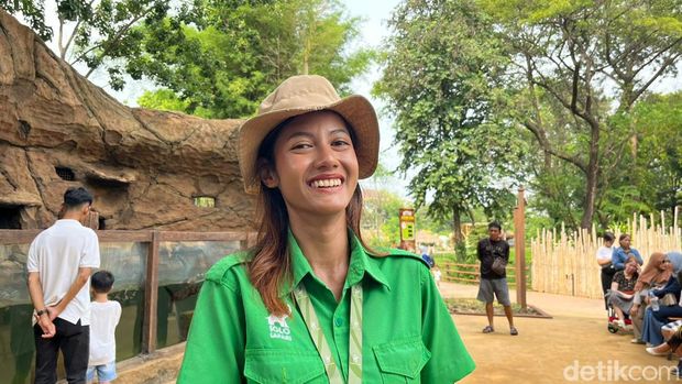 Klaudia Khristi yang viral disebut mirip Pevita Pearce ditemui di Solo Safari, Sabtu (6/1/2024).