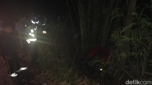 Kondisi lokasi kecelakaan yang merenggut nyawa I Ketut Ridet di Songan, Kintamani, Bangli, Sabtu (6/1/2024).