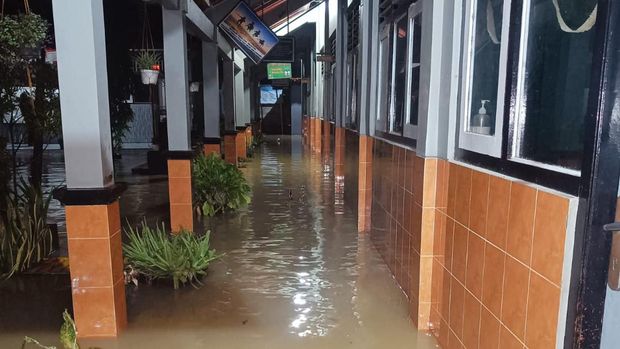 Lokasi SDN 2 Sonokidul Kunduran, Blora, yang terendam banjir.