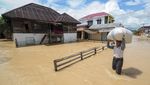 Penampakan Sungai Penuh di Jambi yang Kembali Dilanda Banjir