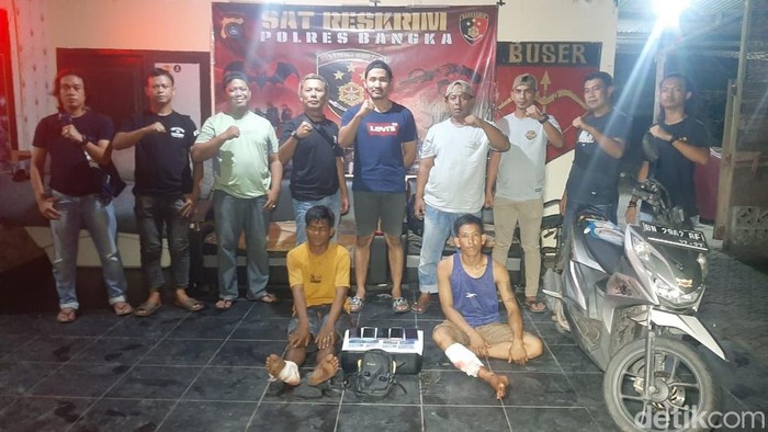 Tampang komplotan pencuri yang berhasil diamankan polisi.
