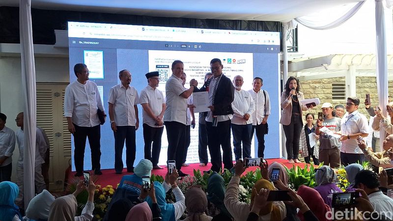 Timnas AMIN dan relawan, 6 Januari 2024. (Kurniawan Fadilah/detikcom)