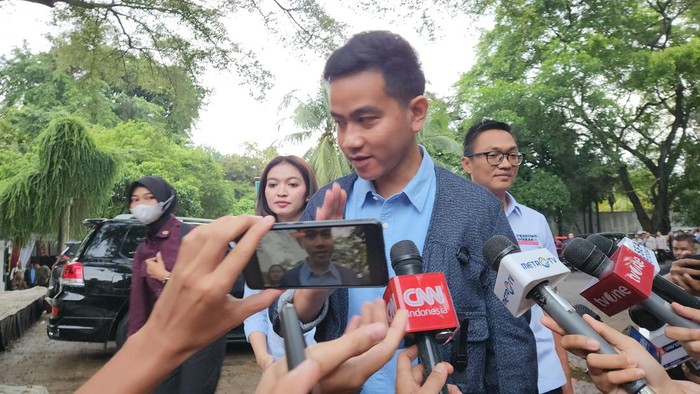 Gibran tiba di Kertanegara. Prabowo lebih dulu tiba (Adrial Akbar/detikcom)
