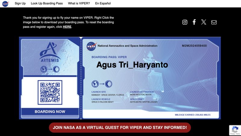 NASA buka pendaftaran bagi yang ingin mengirim nama ke Bulan.