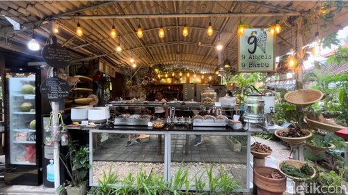Restoran vegetarian 9 Angels & 9 Bambu Ubud, Bali. (I Nyoman Adhisthaya Sawitra/detikBali)