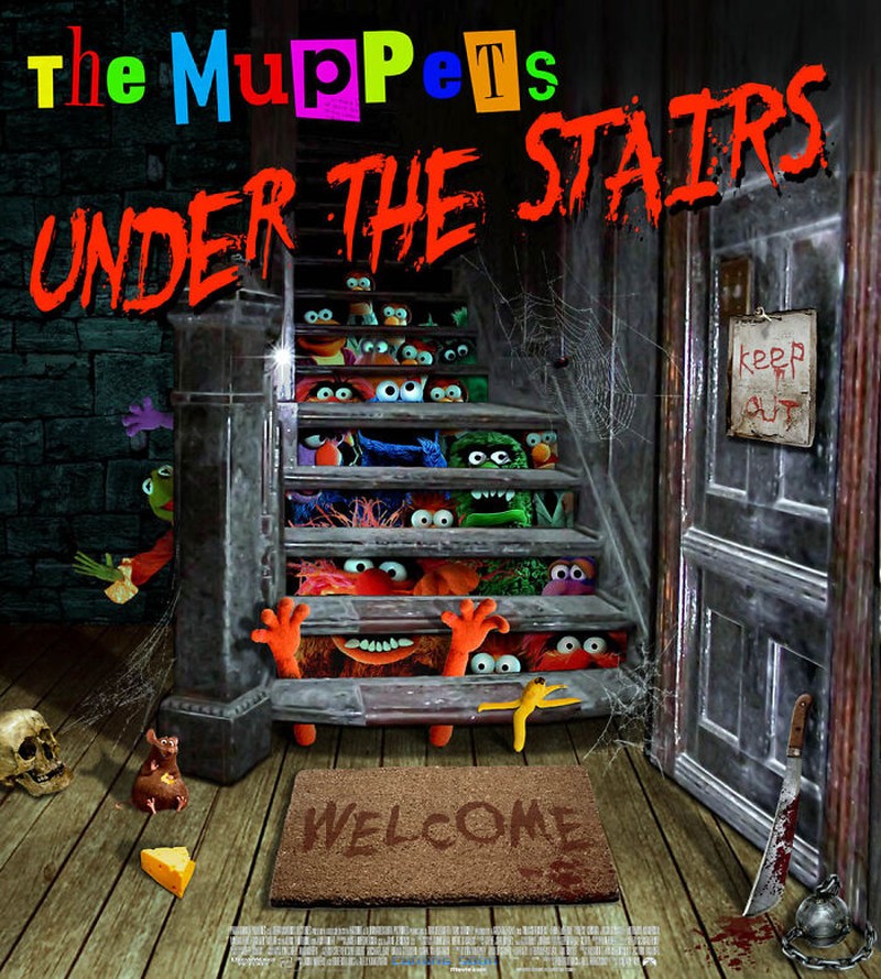 Beberapa poster film horor didesain ulang dengan menyisipkan nuansa anak-anak. Tapi setelah jadi kayaknya tetap aja seram deh. Menurut kalian gimana?