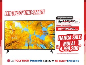 Diskon Melimpah! Cuma di Transmart Full Day Sale Beli TV Hemat Rp 3,5 Jutaan