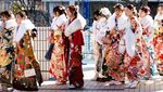 Cantiknya Gadis-gadis Jepang saat Rayakan Hari Kedewasaan