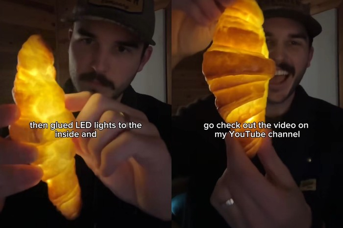 Lampu unik dari croissant