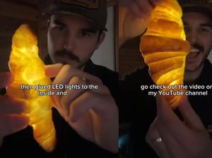 Kreatif! Pria Ini Sulap Croissant Jadi Lampu Hias yang Cantik