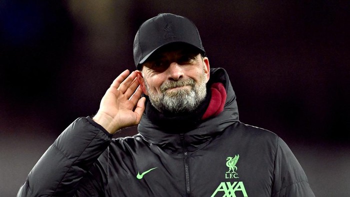 Soccer Football -  FA Cup - Third Round - Arsenal v Liverpool - Emirates Stadium, London, Britain - January 7, 2024 Liverpool manager Juergen Klopp celebrates after the match REUTERS/Dylan Martinez