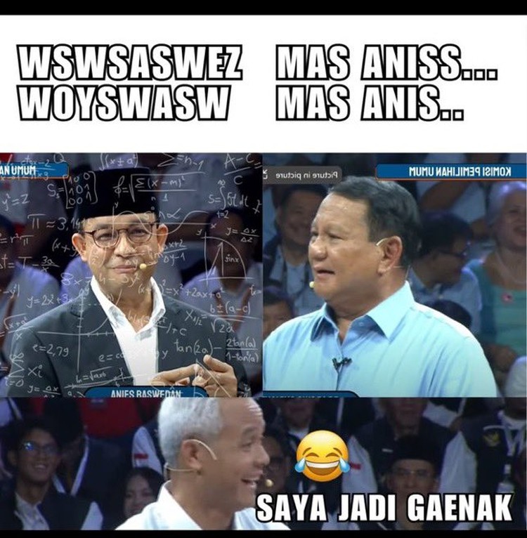Kumpulan Meme Debat Capres Semalam, Anies-Prabowo Gelut
