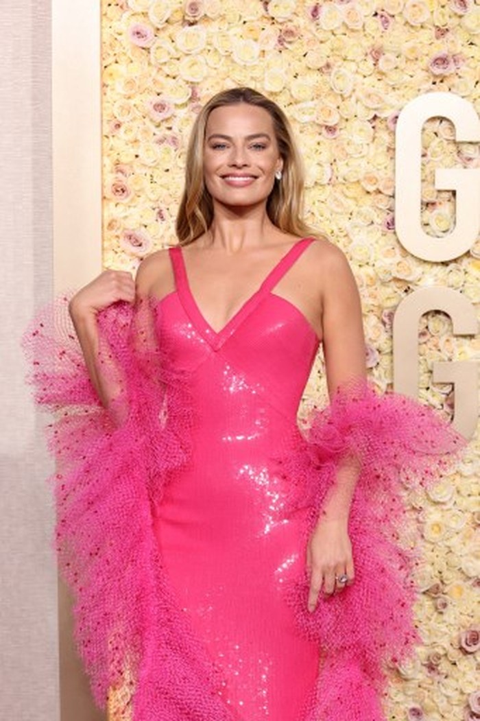 Margot Robbie BEVERLY HILLS, CALIFORNIA - JANUARY 07: Margot Robbie attends the 81st Annual Golden Globe Awards at The Beverly Hilton on January 07, 2024 in Beverly Hills, California. Amy Sussman/Getty Images/AFP (Photo by Amy Sussman / GETTY IMAGES NORTH AMERICA / Getty Images via AFP)