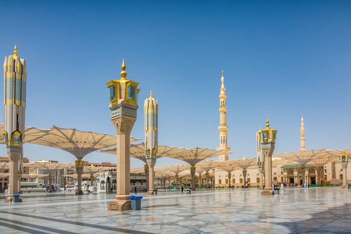 The Prophets Mosque, is the second mosque built by the Islamic prophet Muhammad in Medina, after that of Quba, as well as the second largest mosque and holiest site in Islam, after the Masjid al-Haram in Mecca, in the Saudi region of the Hejaz