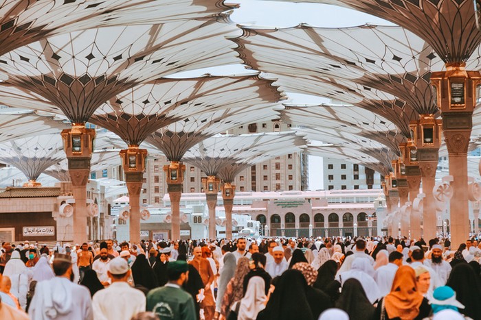 The Prophets Mosque, is the second mosque built by the Islamic prophet Muhammad in Medina, after that of Quba, as well as the second largest mosque and holiest site in Islam, after the Masjid al-Haram in Mecca, in the Saudi region of the Hejaz