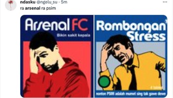 Arsenal bikin kepala cekot-cekot... Foto: Twitter