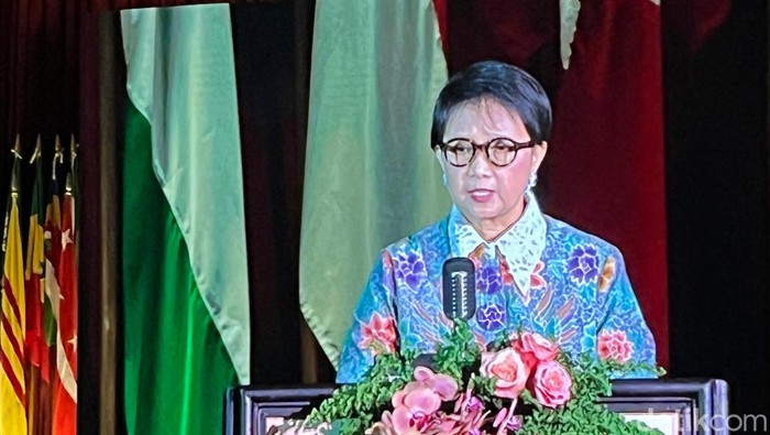 Menlu RI, Retno Marsudi, mengatakan Kemlu dan perwakilan RI di luar negeri akan menjaga netralitas dalam Pemilu 2024. (Rumondang N/detikcom)
