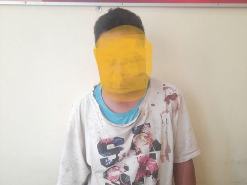 OA, paman yang memperkosa ponakannya di Kecamatan Pemenang, Lombok Utara. (Humas Polres Lombok Utara)