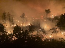 Penampakan Kamp Rohingya di Bangladesh Terbakar Hebat