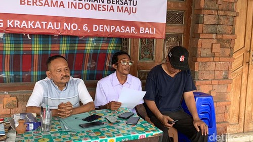 Konferensi pers DPD Prabu Bali terkait pembubaran pengurus di sekretariat Prabu Bali, Denpasar, Senin (8/1/2024).