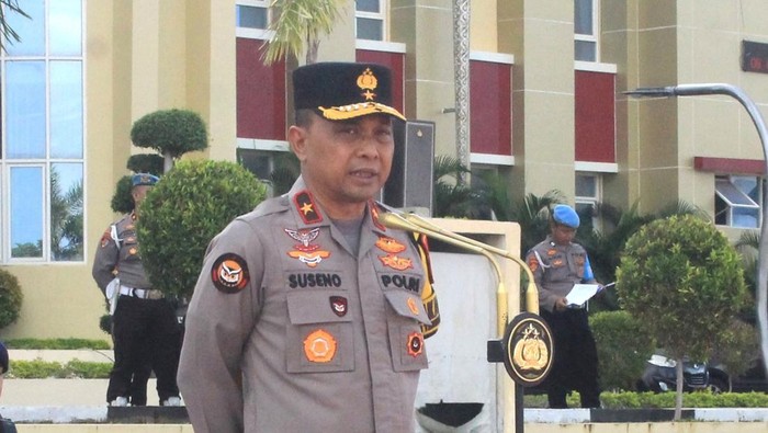 Wakapolda Sulteng Brigjen Soeseno Noerhandoko saat memimpin Apel Jam Pimpinan.