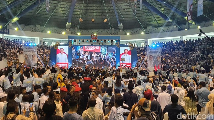 Acara konsolidasi capres Prabowo di Pekanbaru, Riau. (Raja Adil Siregar/detik Sumut)