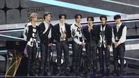 ENHYPEN jadi salah satu pemenang Album Bonsang buat Dark Blood. Album ini jadi salah satu yang sukses dari ENHYPEN karena berhasil terjual lebih dari 1,1 juta kopi. (Foto: dok. Golden Disc Awards/JTBC)