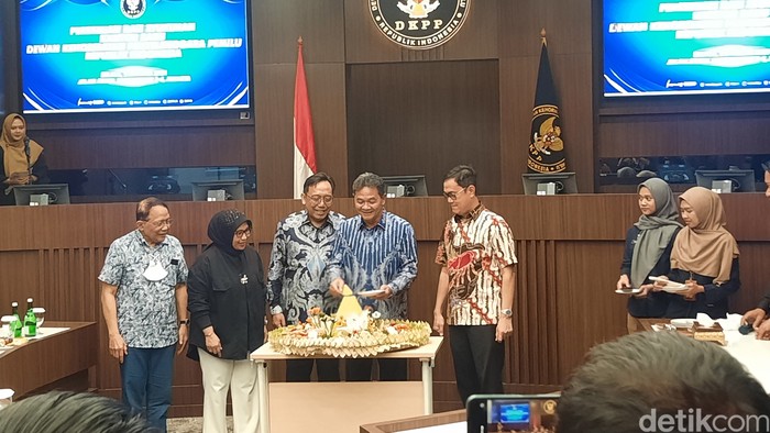 Peresmian gedung DKPP di Gambir, Jakpus, 9 Januari 2024. (Annisa Aulia Rahim/detikcom)