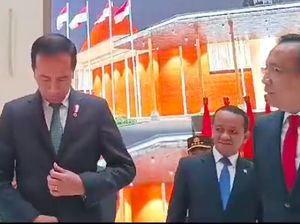 Respons Presiden Jokowi saat Ditanya Jarang Pakai Dasi Merah