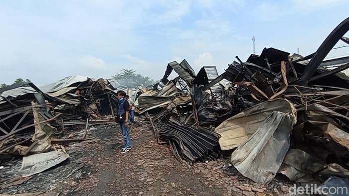 Kondisi terkini Pasar Ngawen, Blora, Rabu (10/1/2024), usai kebakaran yang terjadi pada Selasa (9/1/2024).