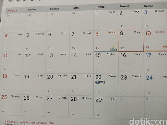 Libur panjang Februari 2024